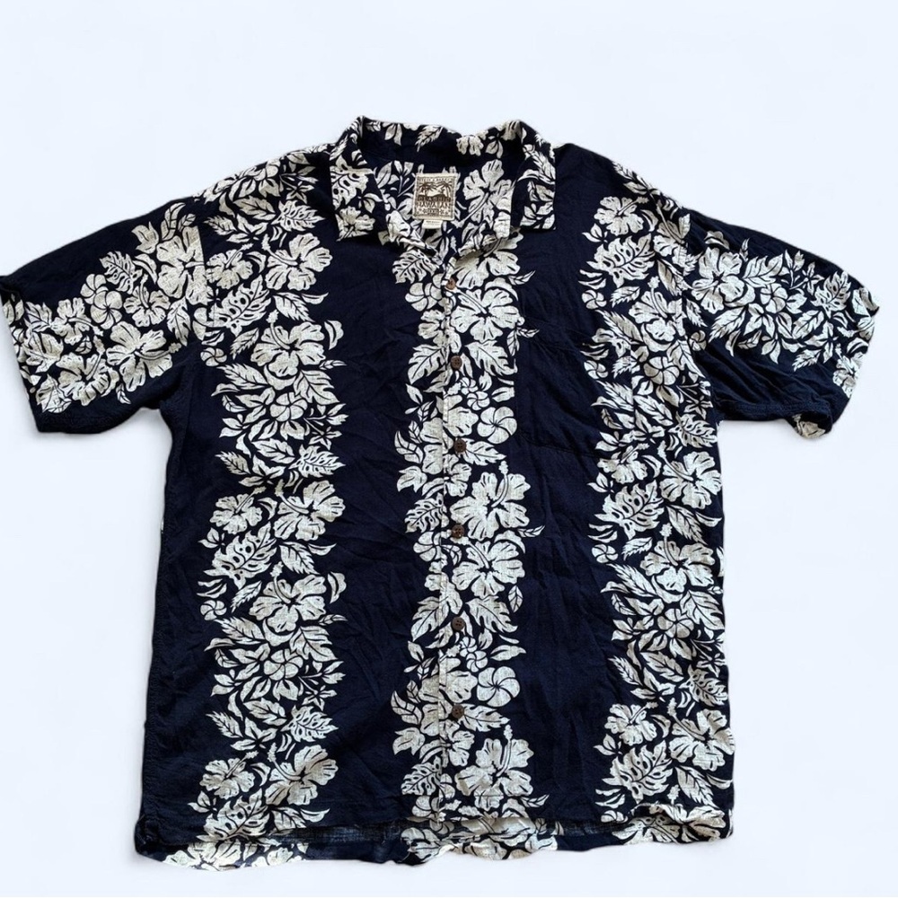 Steve & Barry’s vintage 90s Hawaiian shirt navy floral size 3xl